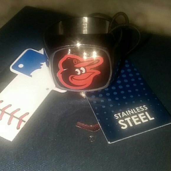NWT Mens MLB Stainless Steel Orioles Ring Size 12 - Picture 6 of 8